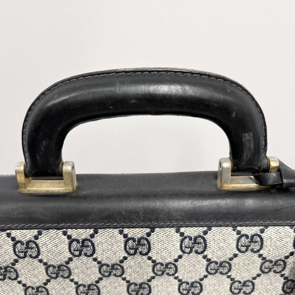 Gucci Black and Gray Monogram Briefcase - Picture 14 of 16